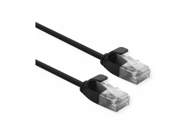 Secomp Roline UTP Data Center PatchCord Cat6A, Slim, LSOH, crni, 0.5m