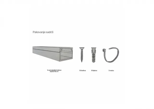 SET PVC KANALICA SAMOLEPLJIVA 4M (157in)