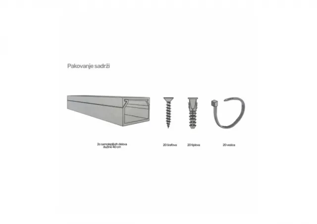 SET PVC KANALICA SAMOLEPLJIVA 8M (315in)