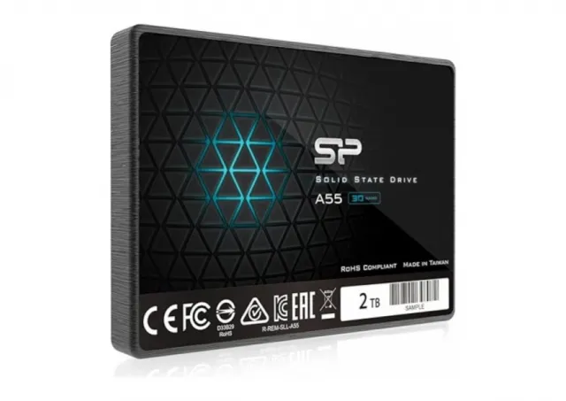Silicon Power 2.5" 2TB SSD, SATA III, A55, TLC, Read up to 500MB/s, Write up to 450MB/s