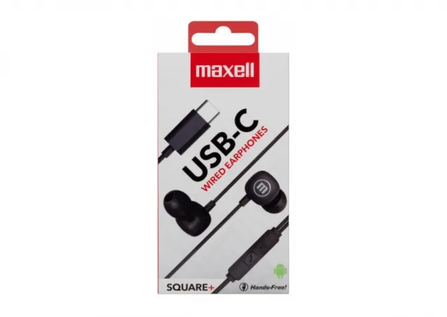 Slusalice Maxell MXSSQB MP3 USB-C crne