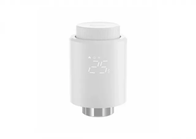 SONOFF TRVZB smart-home Zigbee 3.0 EFR32MG22 termostatski radijatorski ventil, prikaz ciljane temperature, eWeLink app / Amazon Alexa / Google Assistant, napajanje 3x1.5V AA baterije, adapteri za montažu u pakovanju