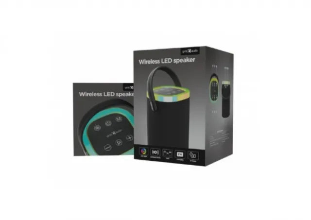 SPK-BT-LED-06 Gembird Portable Bluetooth LED speaker, 10W, BT, FM, USB, Handsfree, Black