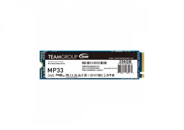 SSD M.2 NVMe TeamGroup 256GB MP33 Gen3x4 1600MBs/1000MBs TM8FP6256G0C101