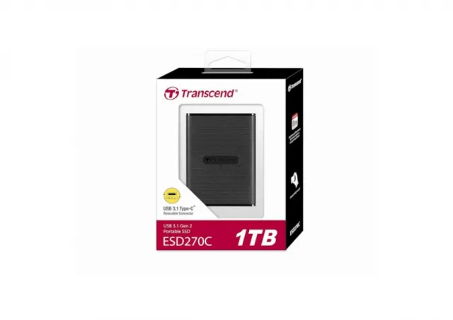 SSD TRANSCEND ESD270C 1000GB/eskterni/USB 3.1/crna