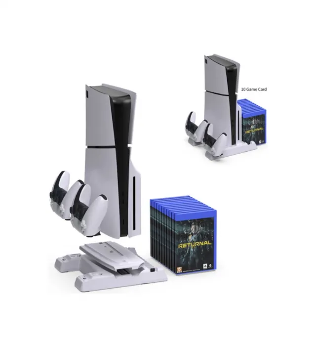 Stalak za PS5/PS5 SLIM DOBE multifunkcionalni TP5-3537B beli