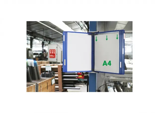 Stalak zidni čelični sa 10 plavih ramova A4 Tarifold-Djois Tarifold  05SDT10E