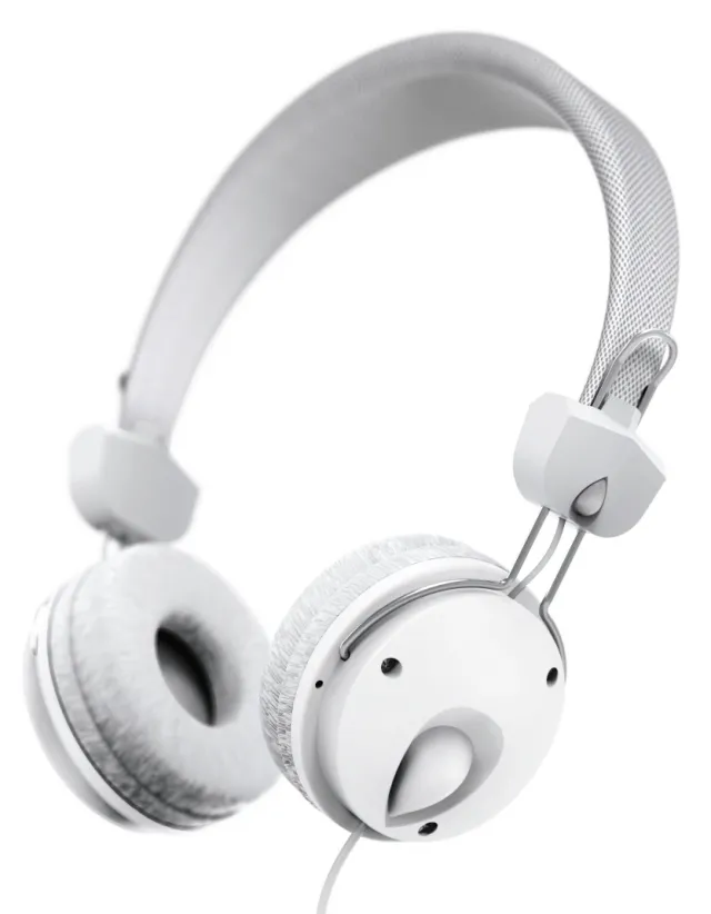 Stereo slusalice velike FUN4PHONE + mikrofon bele
