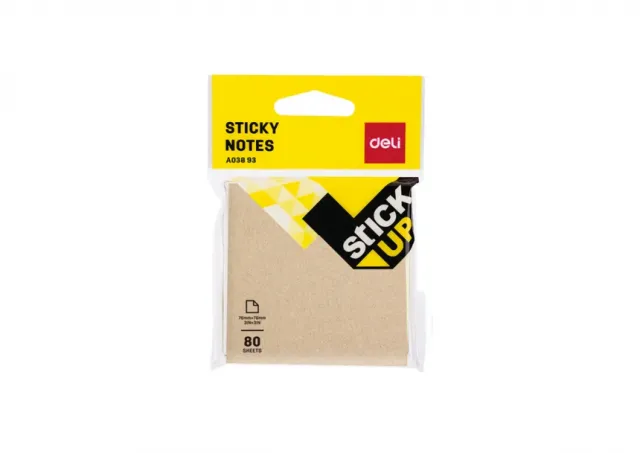 STIKER BLOK DELI 76x76 mm KRAFT 100 lista EA03893