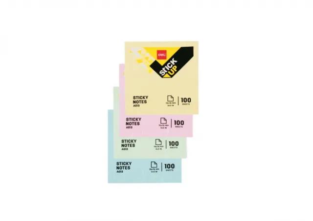 STIKER BLOK DELI MIX BOJE 76x76mm EA01303 - -100 LISTA