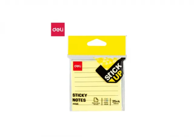 STIKER BLOK DELI SA LINIJAMA 4 BOJE 100 LISTA EA045