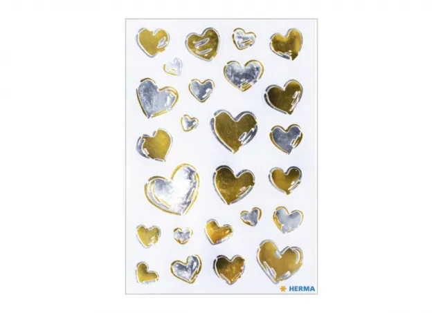 Stikeri CREATIVE HEARTS GOLD FOIL Herma  12SH15534
