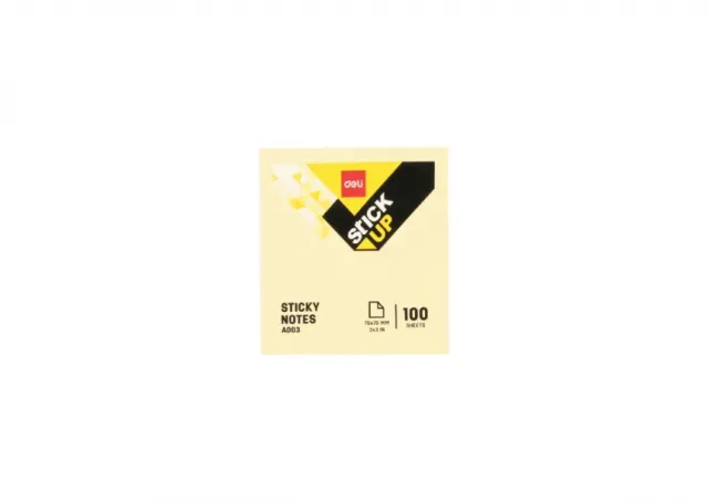 STIKERI DELI BLOK 76x76mm ŽUTI EA00353 - 100 lista