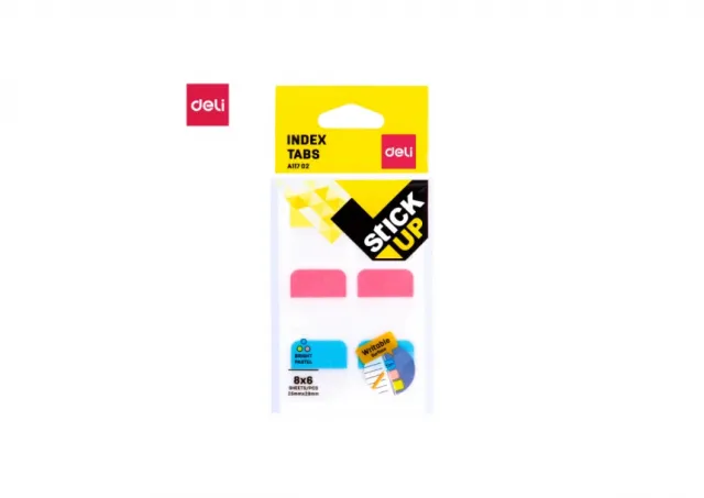 STIKERI DELI ZA INDEKSIRANJE PVC PAPIR 25x28mm, 6kom po 8 listova EA11702