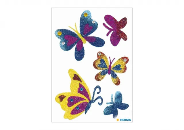 Stikeri MAGIC BUTTERFLIES,DIAMOND GLITTE Herma  12SH6666