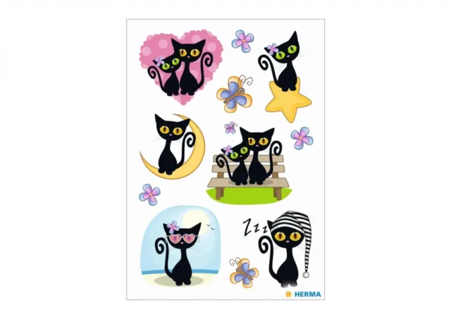 Stikeri MAGIC CUTE CAT,FOIL GLITTERY Herma  12SH15462