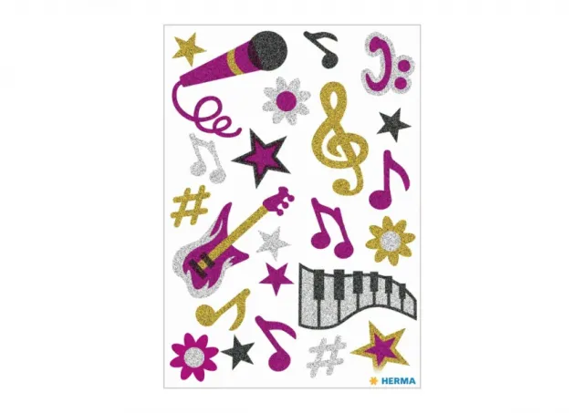 Stikeri MAGIC MUSIC, GLITTERY Herma  12SH3276