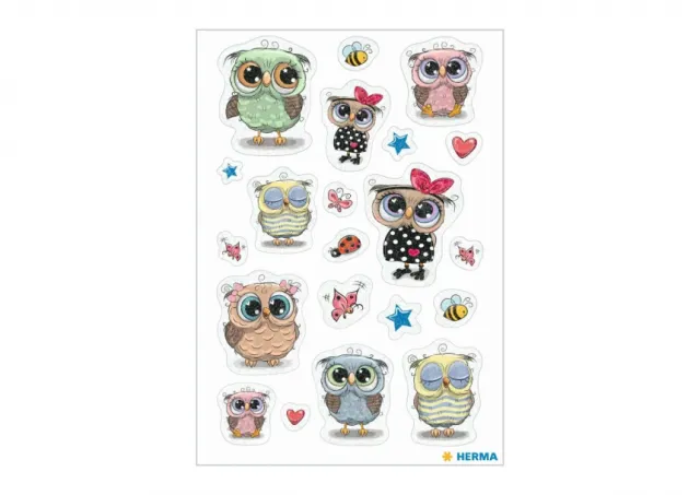 Stikeri MAGIC OWL & FRIENDS, GLITTERY FOIL Herma  12SH15694