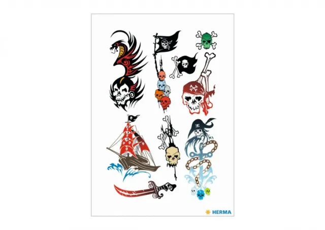 Stikeri TATTOO PIRATS COLOUR Herma  12SH15179