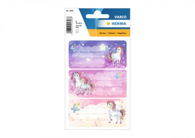 Stikeri VARIO SCHOOL UNICORN BEST FRIENDS GLITTERY Herma  12SH1896