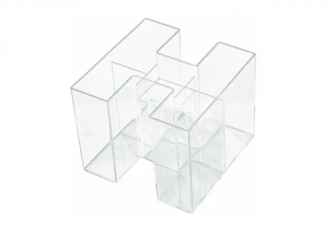 Stoni set BRAVO H standard, 5 odeljaka, uklopivi Han transparent