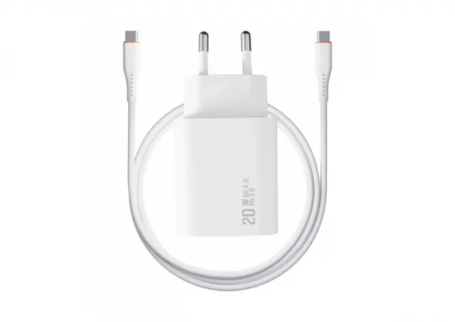 Strujni adapter sa kablom S-link SL-EC62TP Type-C 20W Brzo punjenje