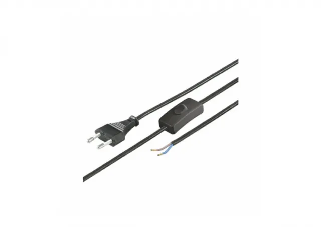 Strujni kabel sa prekidačem 1,5m N2K-BK