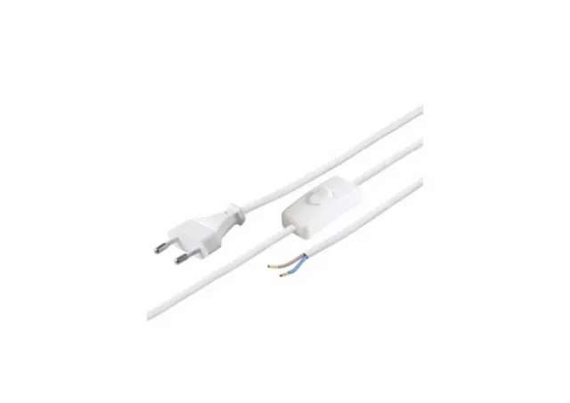 Strujni kabel sa prekidačem 1,5m  N2K-WH