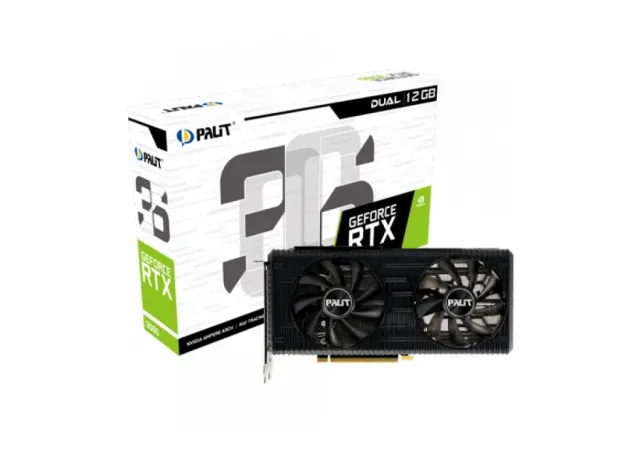 SVGA PCIE PALIT RTX3060 Dual 12GB GDDR6 192-bit NE63060019K9-190AD
