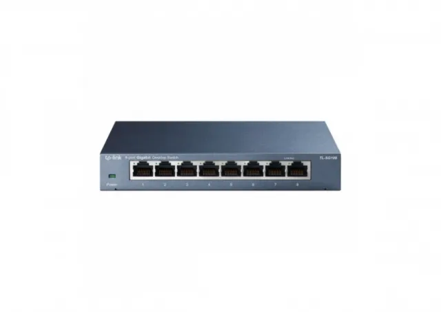 Switch TP-LINK TL-SG108 Gigabit/8x RJ45/10/100/1000Mbps/Desktop metalno kuciste
