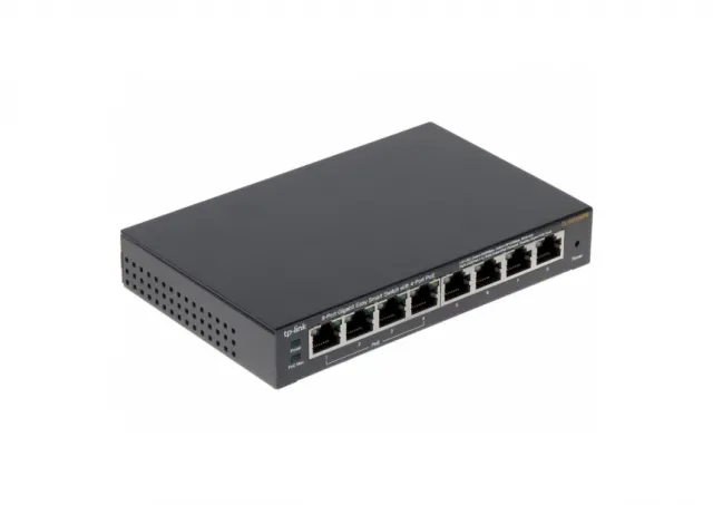 Switch TP-LINK TL-SG108PE Gigabit/8xRJ45/10/100/1000Mbps/eSmart/4xPoE/Desktop metalno  kućište