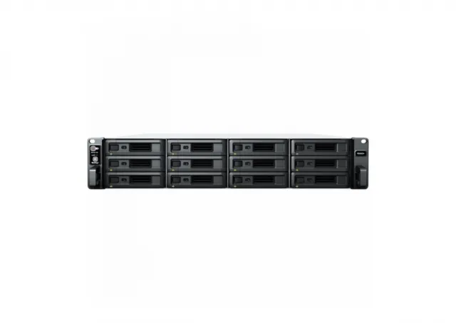 Synology RackStation RS2423+, Rack 2U, 12-bay 3.5''/2.5" SATA HDD/SSD, AMD Ryzen V1780B 4-core 3.35(base)/3.6 (turbo)GHz,8 GB DDR4 ECC UDIMM,2 x RJ-45 1 GbE LAN,1 x RJ-45 10 GbE LAN,2xUSB 3.2, eSATA port,1 x Gen3 x8 slot PCIe, 11.5kg, 3y