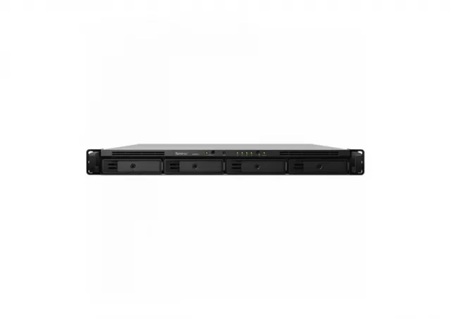 Synology RackStation RS822RP+; Rack 1U; AMD Ryzen V1500B 4-core 2.2 GHz; 2 GB DDR4 ECC SODIMM; 4x 3.5”/2.5” HDD bays; 4x RJ-45 1GbE LAN Port; 2x USB 3.2 Gen 1 Port; eSATA Port; redundant power supply, 3yr warranty