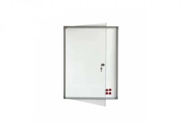 Tabla oglasna 2x3 GS44 bela magnetna sa vratima i ključem 4xA4 / 51X68