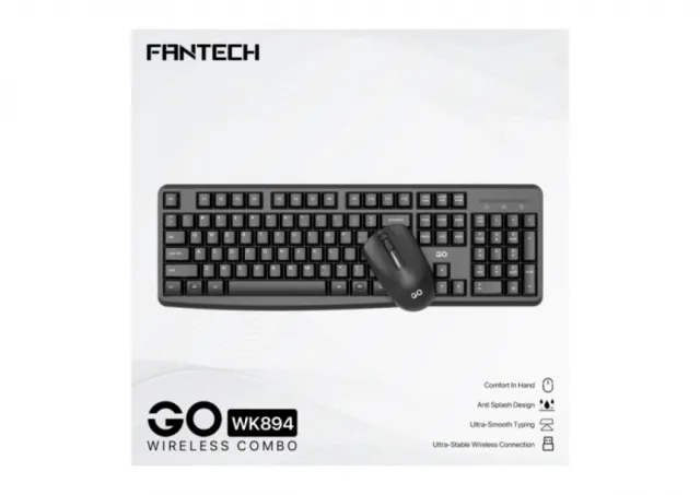 Tastatura + Mis Wireless Fantech WK-894 US crna