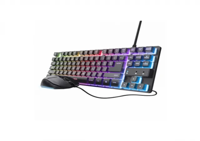 Tastatura+miš TRUST GXT 798 2-in-1 Gaming set/TKL/US/crna