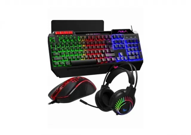 Tast+Mis+SLusalice+Podloga USB AULA T650 4u1