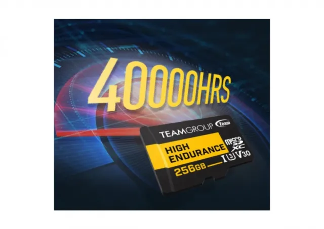 TeamGroup MICRO SDXC 256GB High Endurance UHS-I U3 V30,100/50MB/s, THUSDX256GIV3002 ZA VIDEO NADZOR!