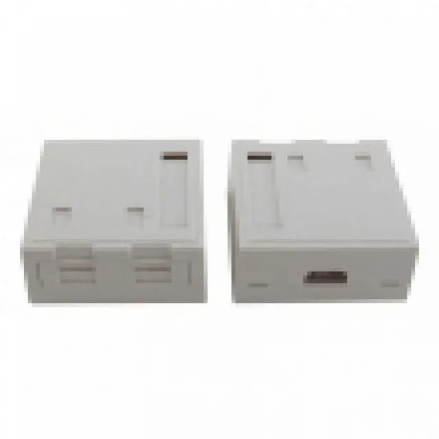 Telegärtner utičnica nazidna sa 2 slota, dim. 68x64x31mm, sa zastorima i labelom (P/N H02000A0072)