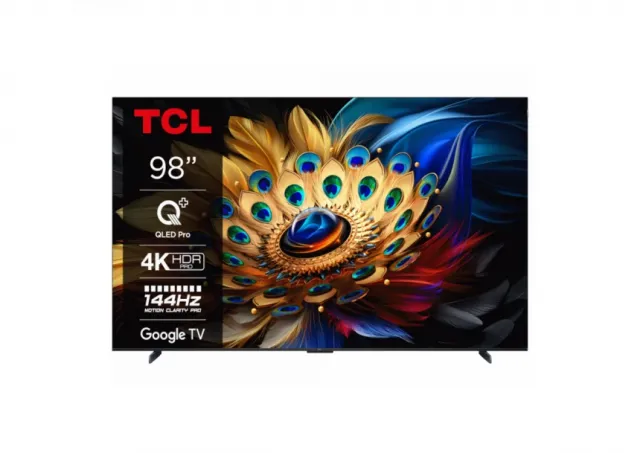 Televizor TCL 98C655/QLED/98"/4K UHD/144Hz/Google TV/crna