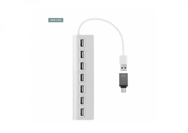 TNB HUBUSB7ALU HUB Razdelnik SA  7USB KONEKTORA,ALUMINIJUMSKI