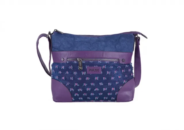 TORBA NA RAME PULSE GENOVA FLOWER JEANS 121516