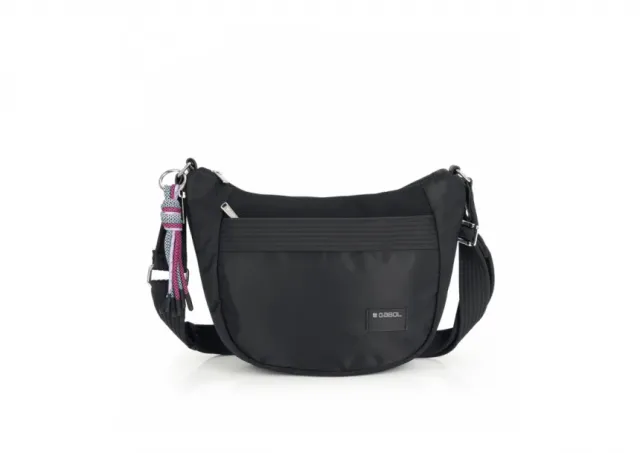 Torba na rame ženska 31x22x7/11 cm Aroa Gabol crna 16TRZG604112