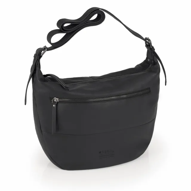 Torba na rame ženska kožna 38x28x8 cm Dharma Gabol crna 16TRZG700110B