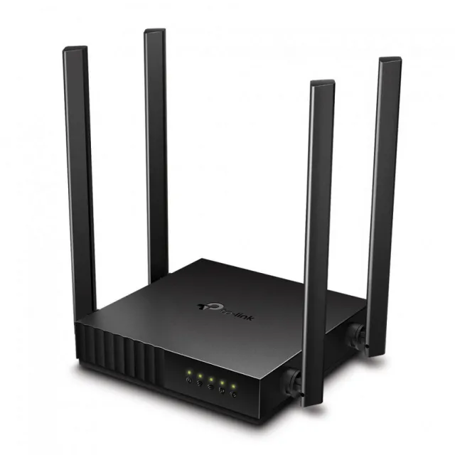 TP-Link Archer C54 AC1200 bežični dual band 1.2Gb/s ruter 802.11ac/a/b/g/n (867Mb/s@ 5GHz & 300Mb/s@ 2.4GHz), 2×2 MU-MIMO, 1 x WAN + 4 x LAN, Ruter / AP / Range extender mode, Tether app, WPS, 4 eksterne dual band antene