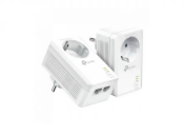 TP-Link TL-PA7027PKIT 1000Mbps AV1000 Powerline Adapter Kit (2 kom komplet) sa integrisanom šuko utičnicom za mrežu preko strujne instalacije, 2xGigabit LAN, plug&play instalacija, domet do 300m