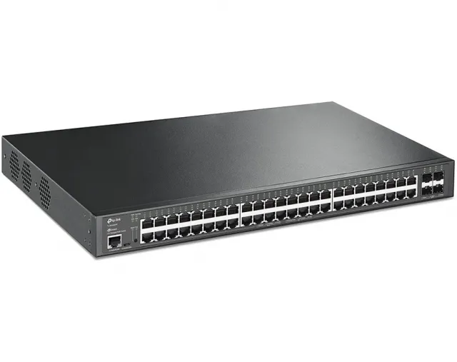 TP-Link TL-SG3452XP Omada PoE+ L3-lite upravljiv cloud svič 48 x 10/100/1000Mb/s PoE 802.3at/af do 500W + 4 x 10GbE SFP+, VLAN, SNMP, RMON, L2~L4 QoS, IGMP, ACL, Zero-Touch Provision, Web / iOS / Android / Win / Linux ap