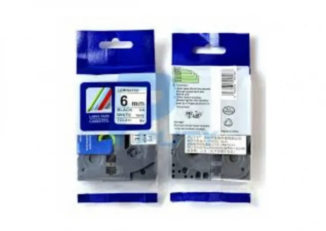 Traka TZ2-211 6mm Black on White 