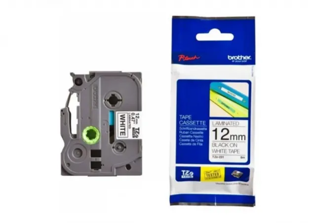 Traka za labeliranje TZ2-231 12mm black on white