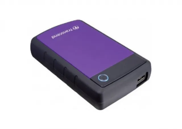Transcend External HDD 4TB, H3P, USB3.0, 2.5", Anti-shock system, Backup software, 308 gr, Black/Purple